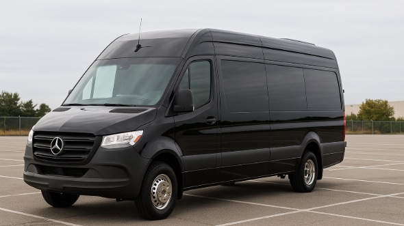 Exterior of Mobile Party Bus Company's 14 Passenger Sprinter Limousine in Mobile