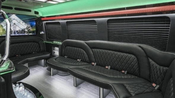 Interior of Daphne Party Bus Company's 15 Passenger Party Bus in Daphne