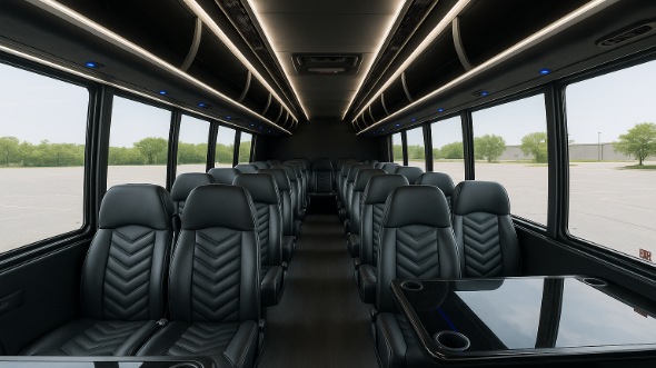 Interior of Alabama Party Bus Company's 25 Passenger Minibus in Alabama