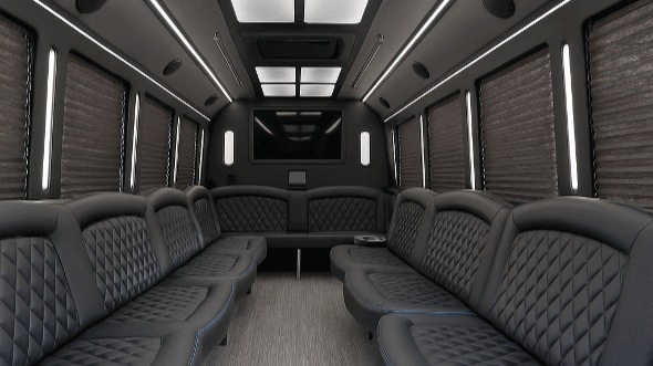 Interior of Dothan Party Bus Company's 25 Passenger Party Bus in Dothan