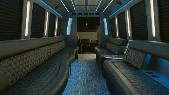 Interior of Mobile Party Bus Company's 25 Passenger Party Bus in Mobile