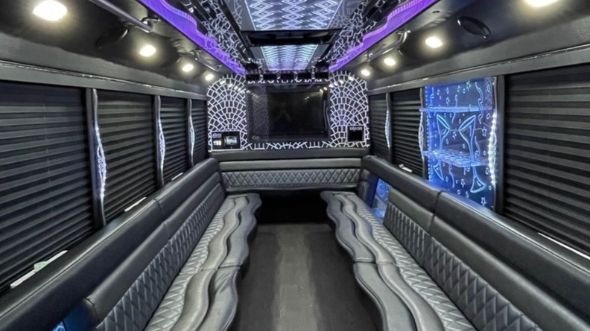 Interior of Northport Party Bus Company's 40 Passenger Party Bus in Northport