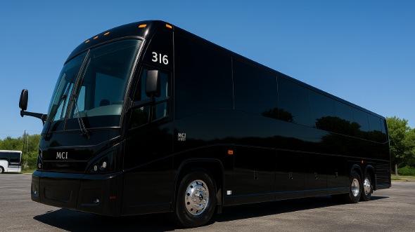 Exterior of Alabama Party Bus Company's 47 Passenger Charter Bus in Alabama