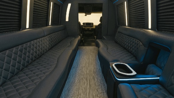 Interior of Daphne Party Bus Company's 50 Passenger Party Bus in Daphne