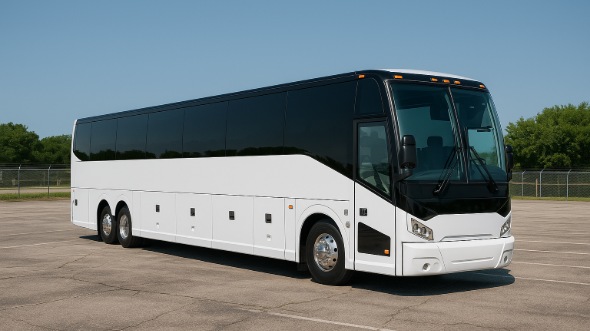 Exterior of Alabama Party Bus Company's 54 Passenger Charter Bus in Alabama