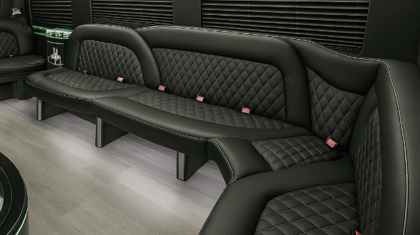Alabama 18 passenger party bus interior