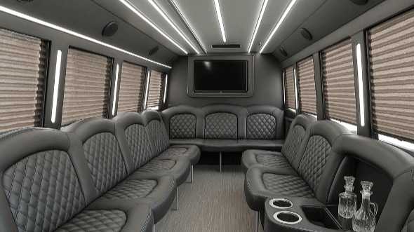 Alabama 28 passenger party bus interior